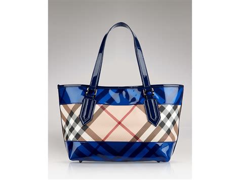 dark navy blue burberry tote bag|burberry checked canvas tote bag.